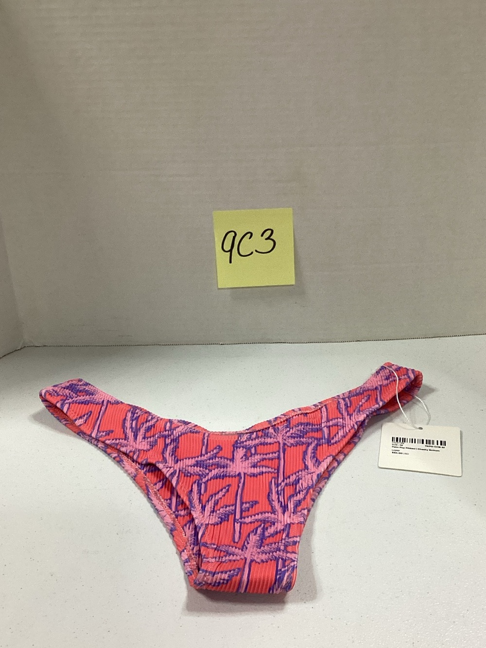 Honey Swim Pink & Purple Printed Ribbed Bikini Bottom